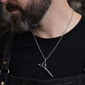 Brand New!! Barber shears pendant with chain